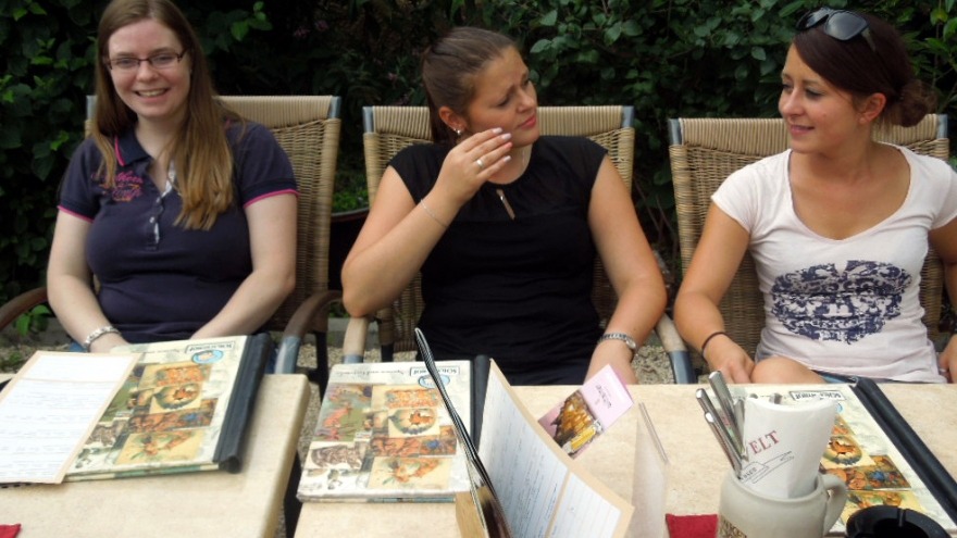 Ganz entspannt: Tanja Blankenburg, Franziska Kästner, Daniela Runge (v.l.n.r.)